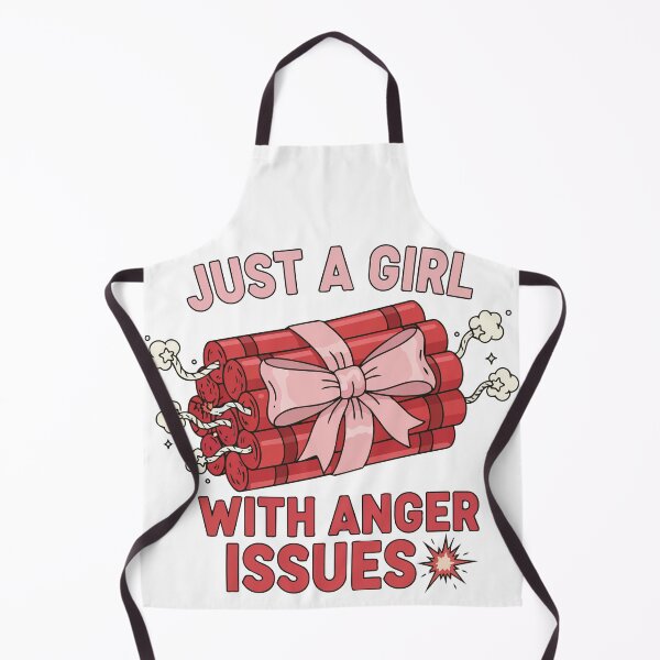 Item preview, "Just A Girl With Anger Issues" Coquette Dynamite Graphic - Feminine Rage Art - Ironic Girly Meme designed and sold by BestChoiceService.