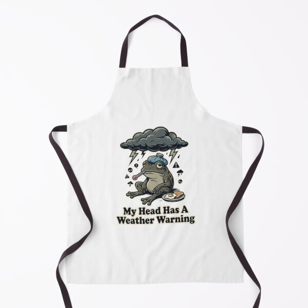 Item preview, My Head Has a Weather Warning Frog Humor designed and sold by PullixArt.
