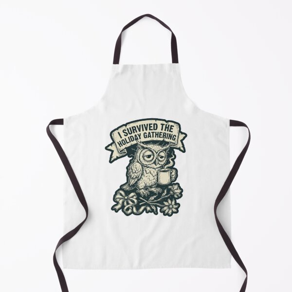 Item preview, I Survived the Holiday Gathering Owl Humor designed and sold by PullixArt.