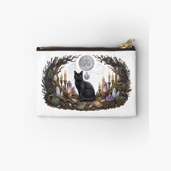 Item preview, Black Cat Witchy Tarot Illustration designed and sold by GrzywaM.