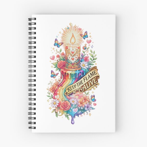 Item preview, Keep The Flame Alive - Rainbow Pride Candle Illustration designed and sold by DesignsCreative.