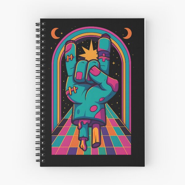 Item preview, Retro Trippy Rock On Hand designed and sold by theThreadzone.