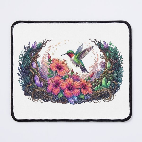 Item preview, Hummingbird Hibiscus Tropical Illustration designed and sold by GrzywaM.