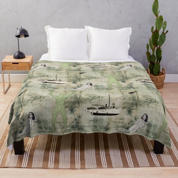 Item preview, Creature, Boat And Beauty at the Lagoon designed and sold by calypso-designs.