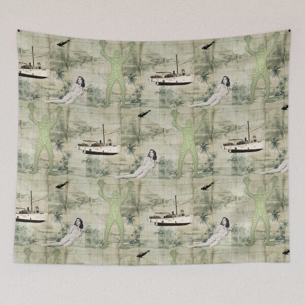 Item preview, Creature, Boat And Beauty at the Lagoon designed and sold by calypso-designs.