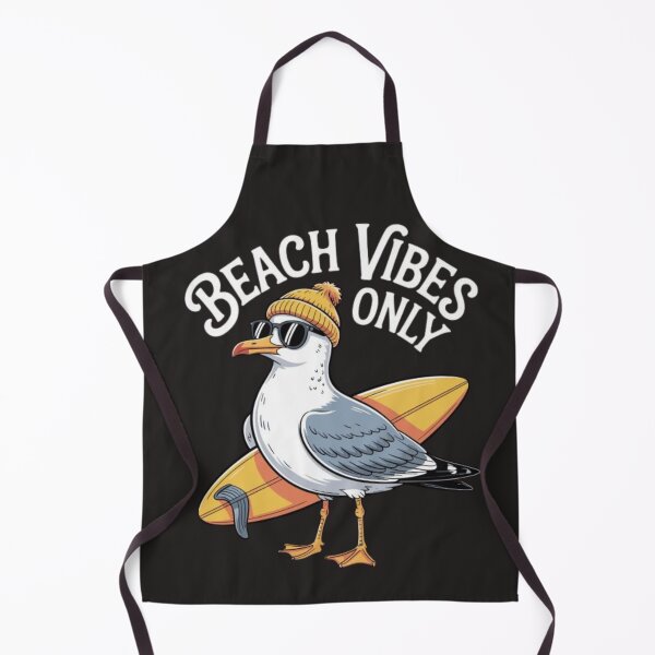 Item preview, Beach Vibes Only Funny Bird with Surfboard T-Shirt | Cute Summer Beach Cartoon Design designed and sold by RajDeals.