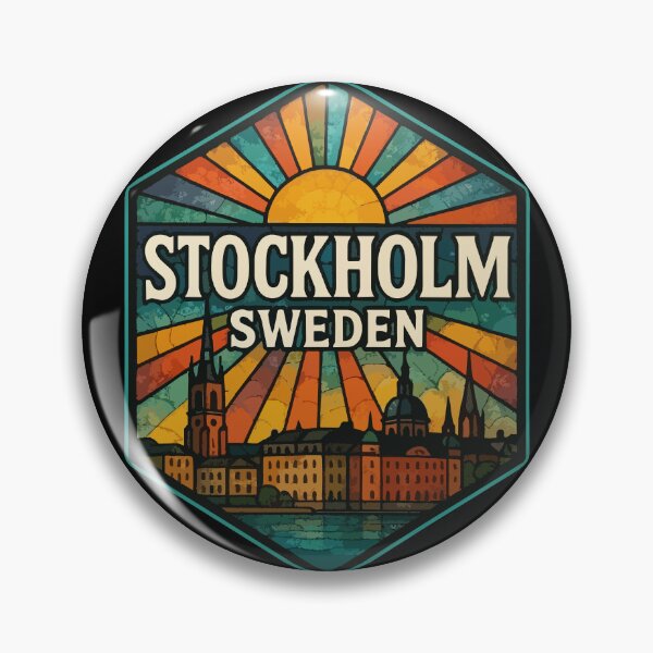Item preview, Stockholm Sweden Stained Glass Art designed and sold by TomFrontierArt.