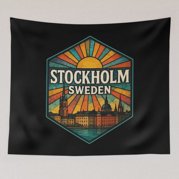 Item preview, Stockholm Sweden Stained Glass Art designed and sold by TomFrontierArt.