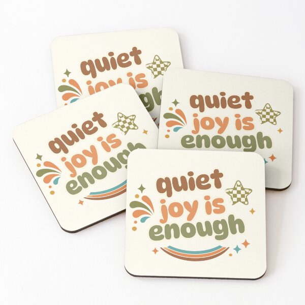 Item preview, Quiet Joy Is Enough – Healing Lifestyle Affirmation Quote designed and sold by CosmicQuietStudio.
