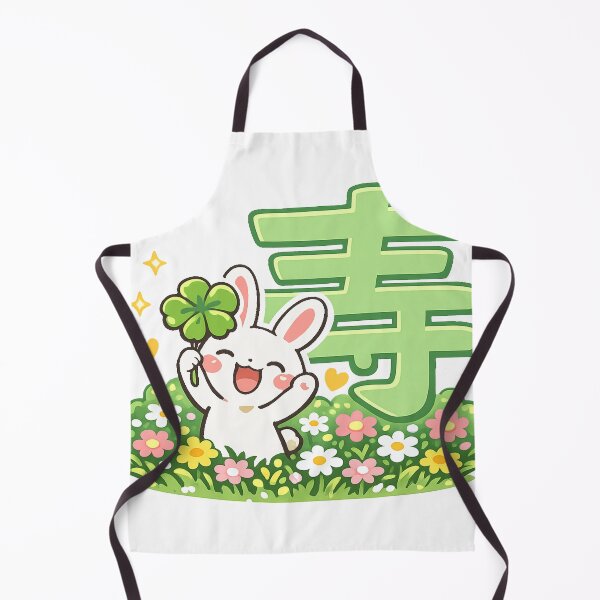 Item preview, Lucky Bunny Kanji "Happiness" Sticker | Cute Japanese Kawaii Rabbit with Four-Leaf Clover designed and sold by kawaii animal store (in Japan).