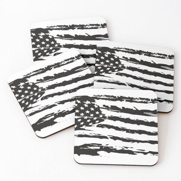 Item preview, Black and White American Flag designed and sold by Dimensionality.