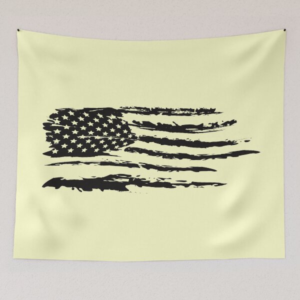Item preview, Black and White American Flag designed and sold by Dimensionality.