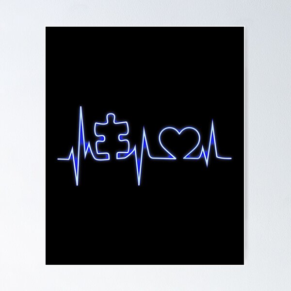 Item preview, ECG Puzzle Heart Awareness Design designed and sold by GiaoCalonas.