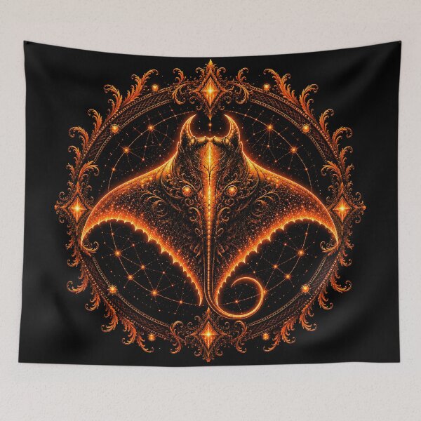 Item preview, Amber Manta Ray designed and sold by RimoraArt.