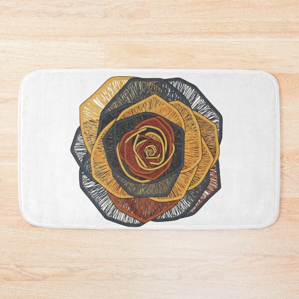 Item preview, Golden Abstract Rose: Geometric Line Pattern designed and sold by Dzblack.
