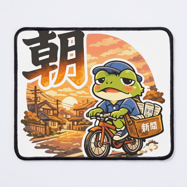 Item preview, Morning Frog Newspaper Delivery | Cute Japanese Nostalgia Kawaii Sticker designed and sold by kawaii animal store (in Japan).