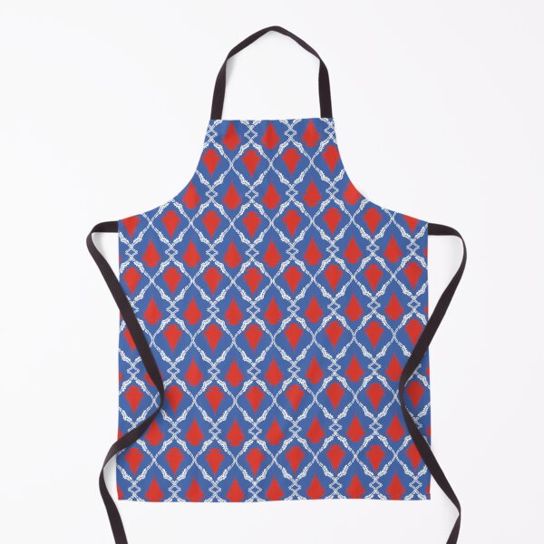 Item preview, Seamless Blue White Trellis with Red Floral Motif Geometric Pattern designed and sold by ChaReePat.