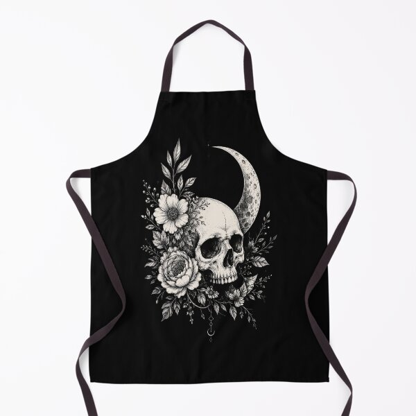 Item preview, Celestial Botanical Skull | Gothic Floral Line Art | Dark Academia Aesthetic designed and sold by TrendyTadka.
