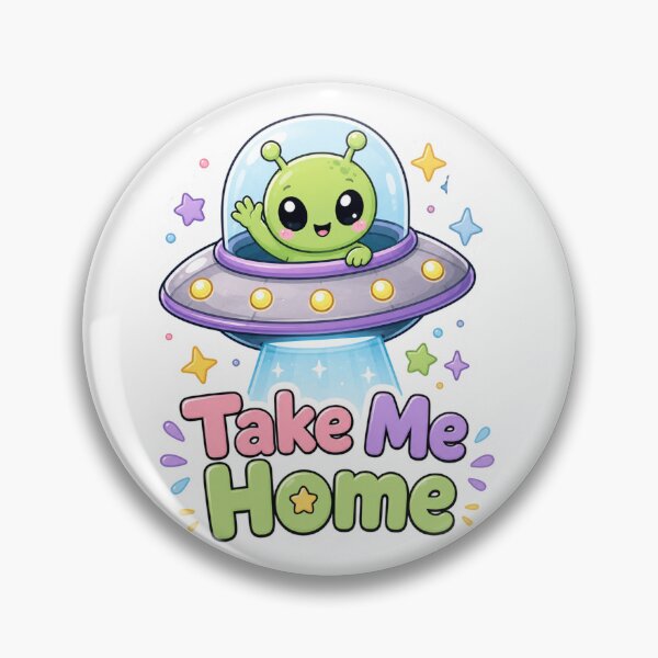 Item preview, Take Me Home Happy Alien UFO designed and sold by Ruamid.