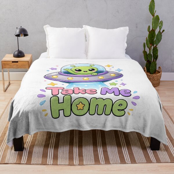 Item preview, Take Me Home Happy Alien UFO designed and sold by Ruamid.