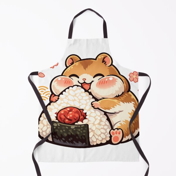 Item preview, Kawaii Hamster Hugging Giant Umeboshi Onigiri Sticker | Cute Japanese Food Anime Art designed and sold by kawaii animal store (in Japan).