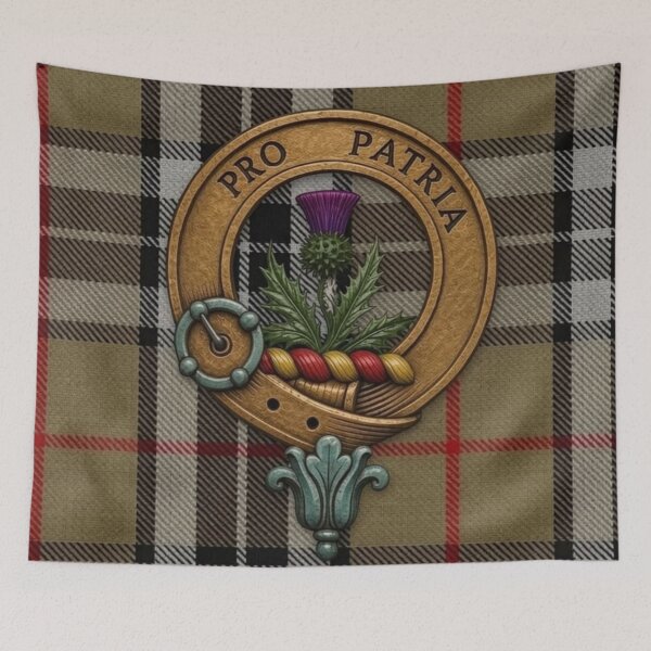 Item preview, Thomson Crest and Camel Tartan designed and sold by Kirrindy Designs.