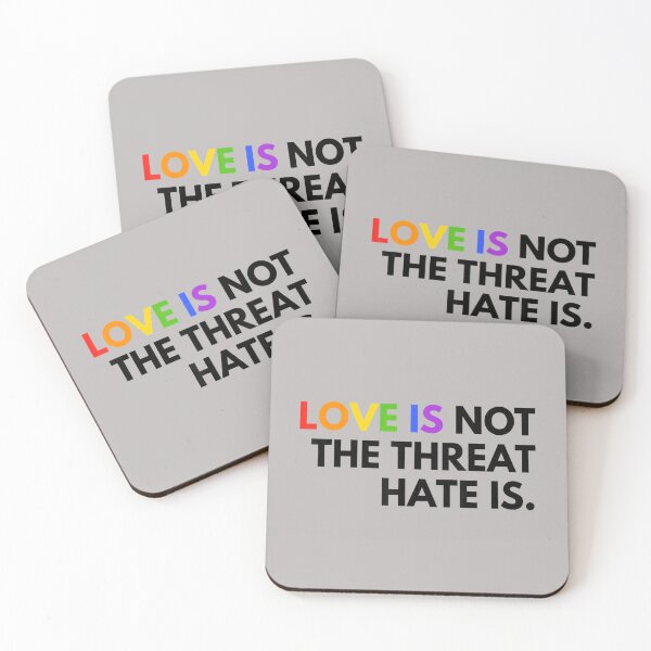 Item preview, Love is Not The Threat Hate is Rainbow LGBTQ Pride designed and sold by mjohnson9.