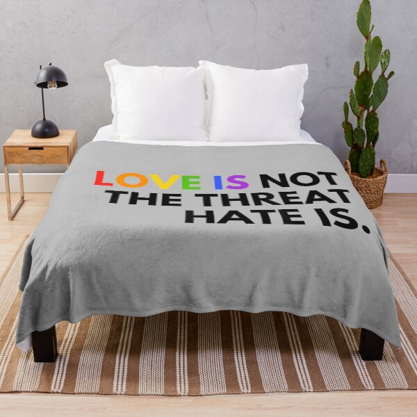 Item preview, Love is Not The Threat Hate is Rainbow LGBTQ Pride designed and sold by mjohnson9.