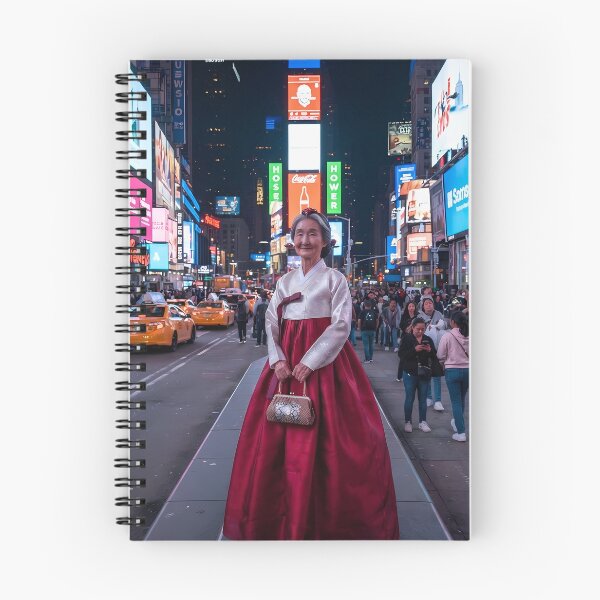 Item preview, Neon Grace: A Hanbok's Stance at Times Square designed and sold by SOOstudio73.