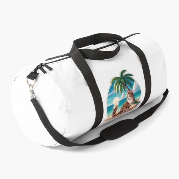 Item preview, Tropical Beach Cat Sunset Illustration | Cute Summer Kitty Design designed and sold by PixelStyle Studio.