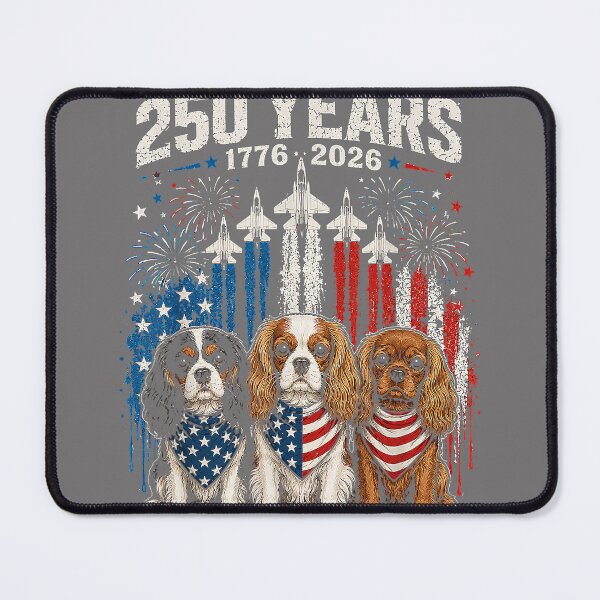Item preview, 250 Years America Cavalier King Charles Spaniel 4th of July designed and sold by KristineLi.