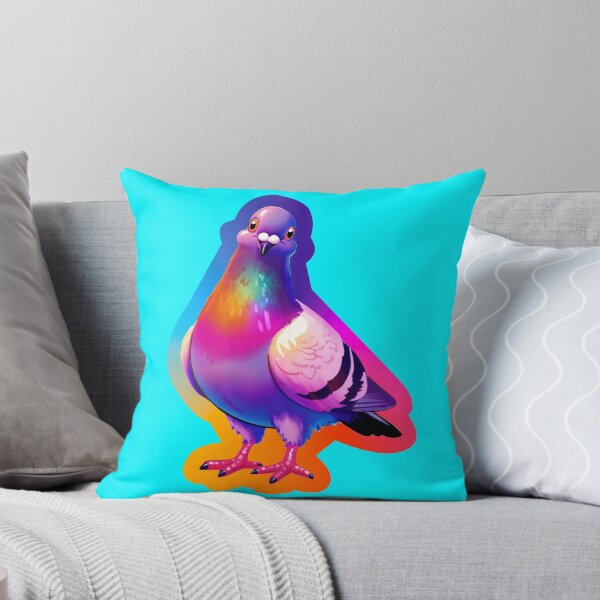 Item preview, Rainbow Pigeon Sticker | Cute City Bird designed and sold by BeetleyBee.