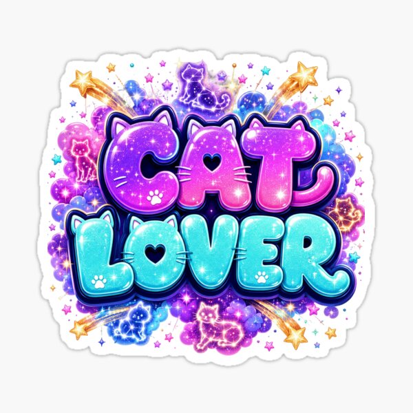 Item preview, Cosmic Neon Cat Lover designed and sold by Creative Line Prints.