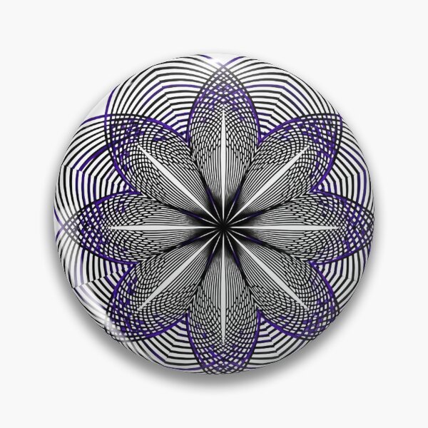Item preview, Cyber Violet Geometric Flower: Abstract Line Art designed and sold by Dzblack.