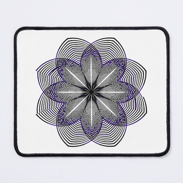 Item preview, Cyber Violet Geometric Flower: Abstract Line Art designed and sold by Dzblack.