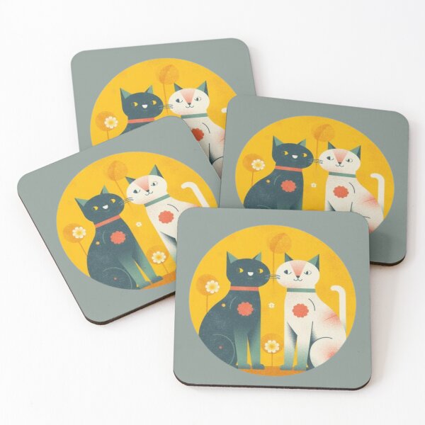 Item preview, Two Cats in a Sunny Garden designed and sold by mellow-koko.