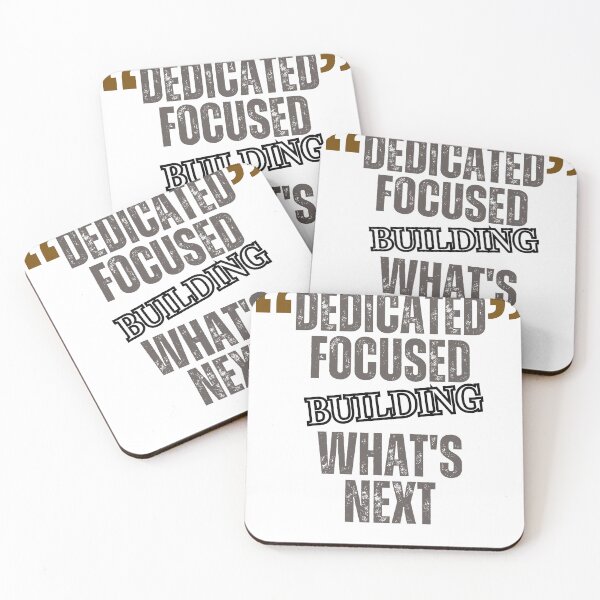 Item preview, Dedicated. Focused. Building What's Next – Inspirational Motivation Typography Design designed and sold by CKADigital.