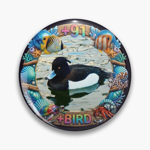 Item preview, +91BIRD TEDDO Logo: Exclusive Tufted Duck Marine Reef Edition designed and sold by Plus91BIRD.