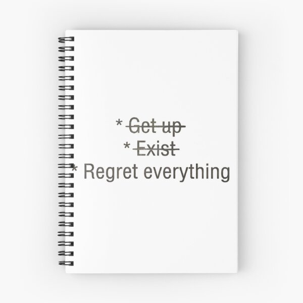 Item preview, Get Up Exist Regret Everything Sarcastic Minimalist Quote designed and sold by Lovely Elen.