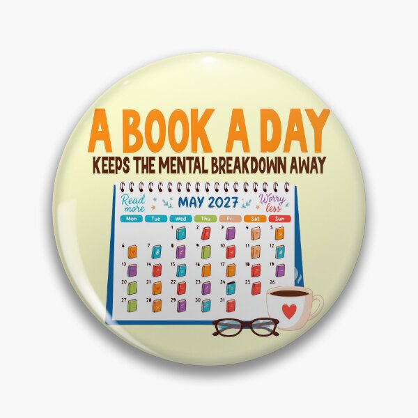 Item preview, A Book A Day Keeps The Mental Breakdown Away funny bookworm designed and sold by Colorfulman.