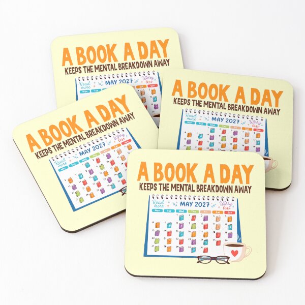 Item preview, A Book A Day Keeps The Mental Breakdown Away funny bookworm designed and sold by Colorfulman.