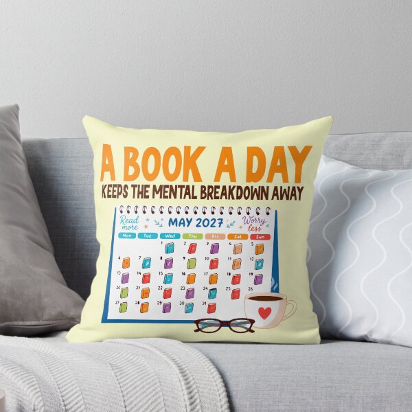 Item preview, A Book A Day Keeps The Mental Breakdown Away funny bookworm designed and sold by Colorfulman.