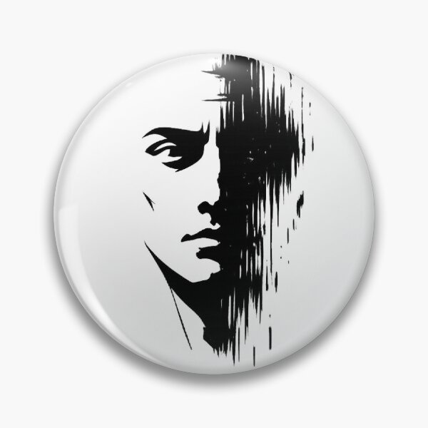 Item preview, Abstract Glitch Portrait | Minimal Face Artwork designed and sold by Hamlali-Studio.