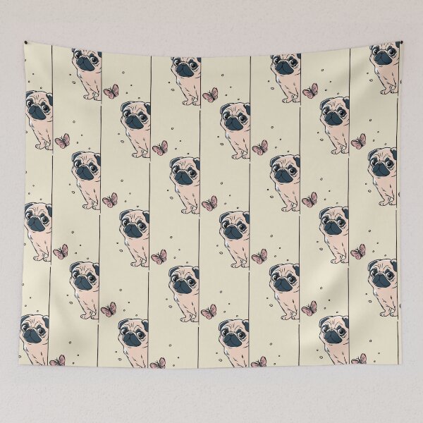Item preview, Pug with butterfly designed and sold by Fran Fryberg.