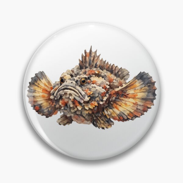 Item preview, Reef Stonefish Watercolour Illustration designed and sold by Jaruart.
