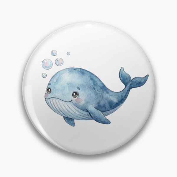 Item preview, whale with bubbles designed and sold by haebalagii.
