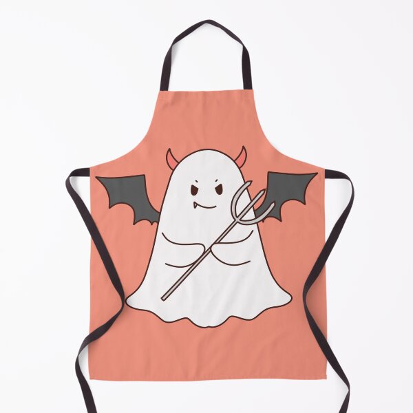 Item preview, Cute Devil Ghost with Pitchfork and Bat Wings Halloween Illustration designed and sold by Zmonz.