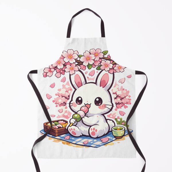 Item preview, Kawaii Rabbit Hanami Dango Under Cherry Blossoms | Japanese Sakura Spring Sticker designed and sold by kawaii animal store (in Japan).