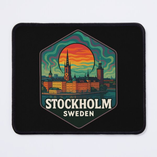Item preview, Stockholm Sweden Trippy Travel designed and sold by TomFrontierArt.