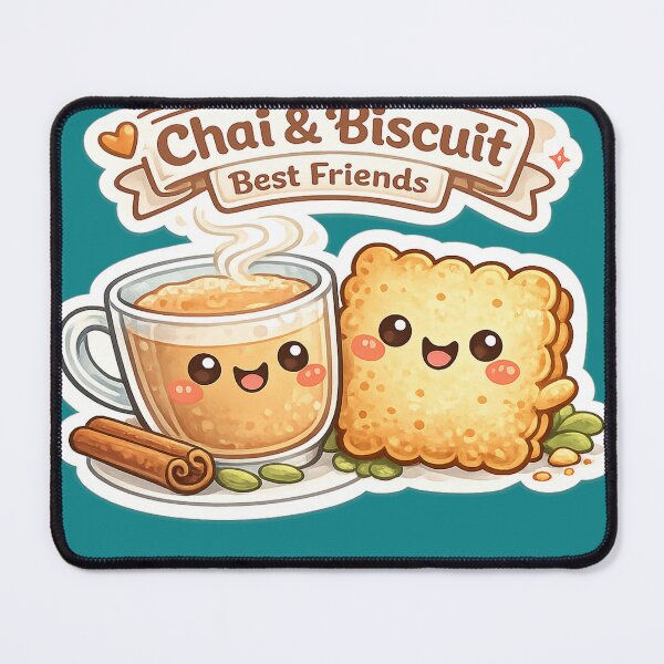 Item preview, Chai and Biscuit | Cozy Tea Time Typography Design designed and sold by VasiArtLab.